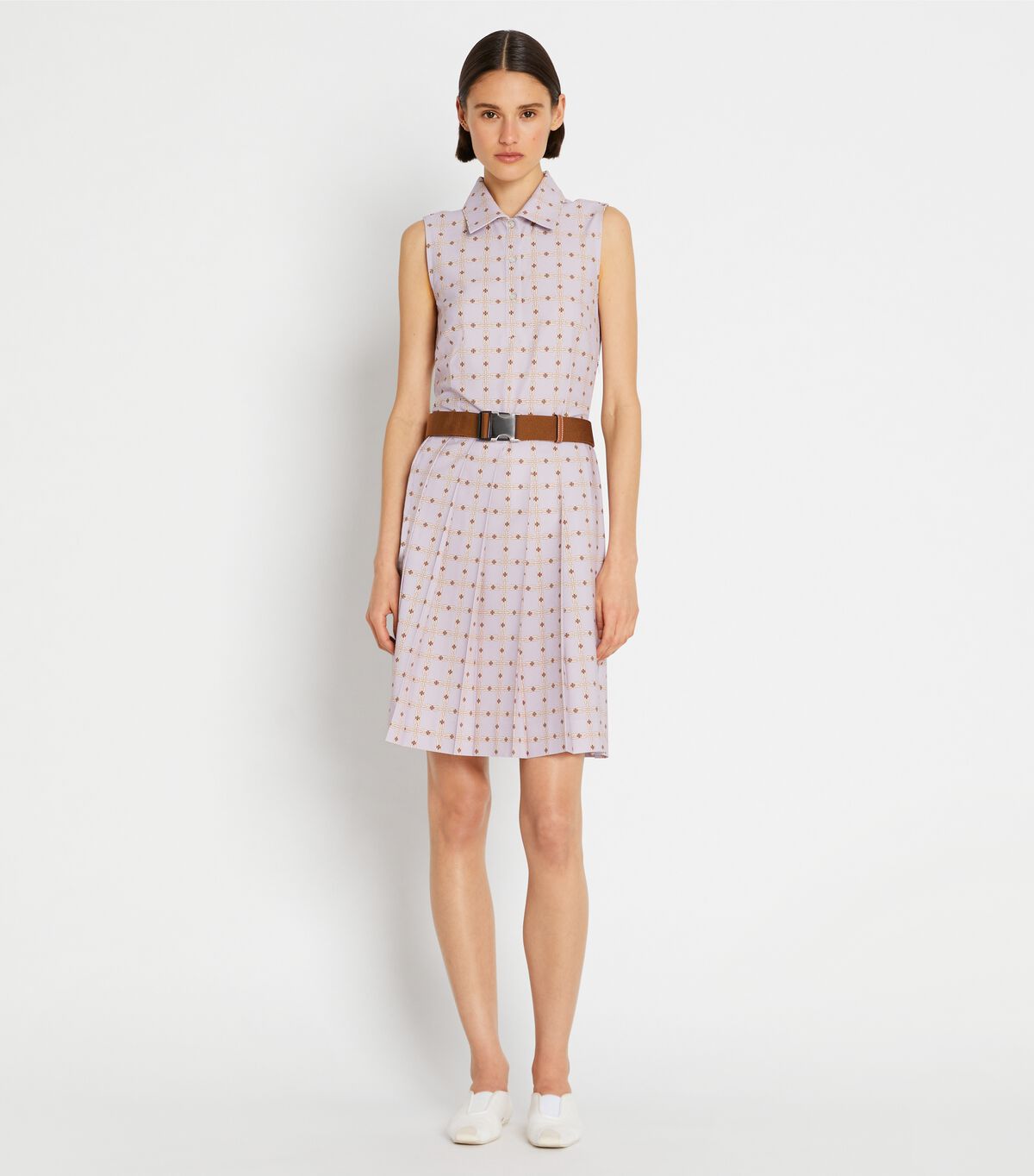 tory burch printed pleated golf dress