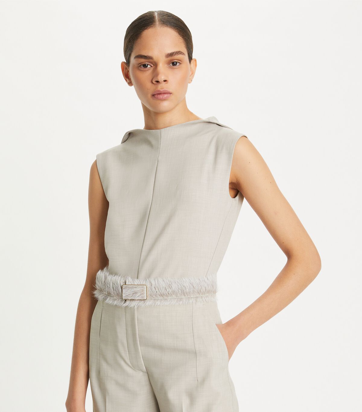tory burch funnel neck drapey m lange tank