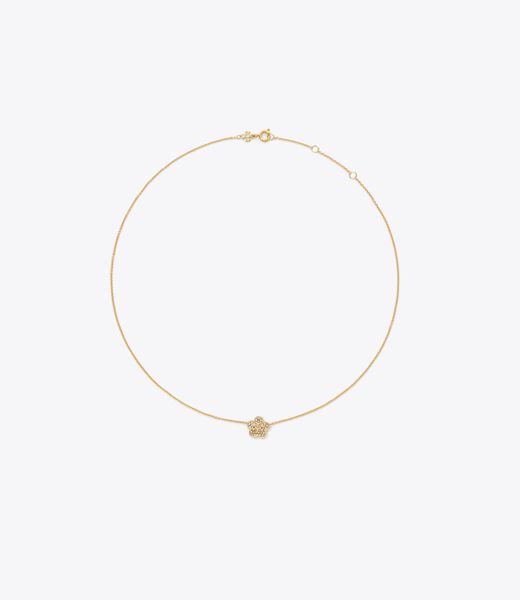 tory burch قلادة فورجت مي نات المرصعة بالجواهر