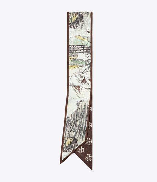 tory burch forest ribbon tie