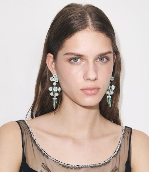 Curiosity Beaded Linear Earrings tory burch curiosity beaded linear earrings