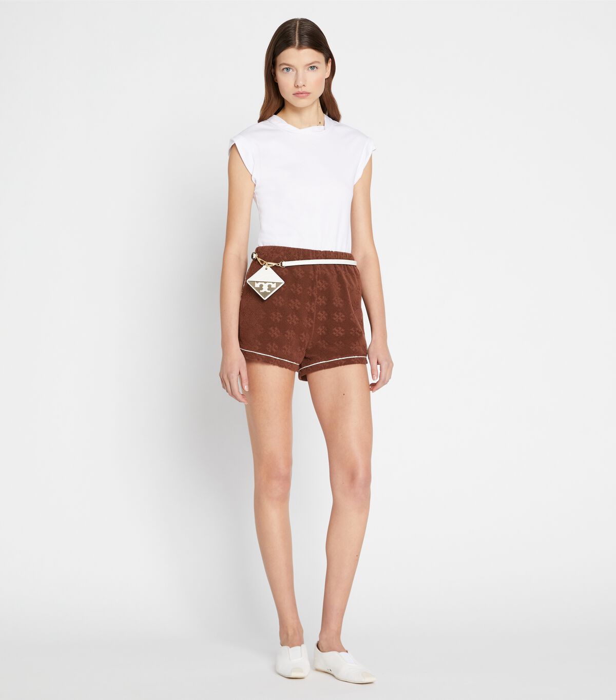 tory burch jacquard terry short