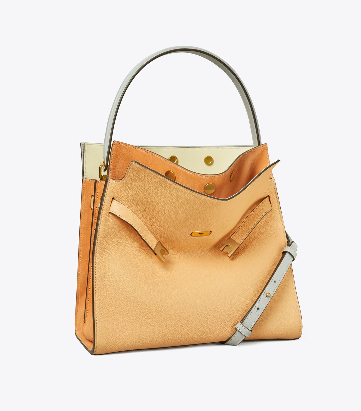 tory burch lee radziwill pebbled double bag