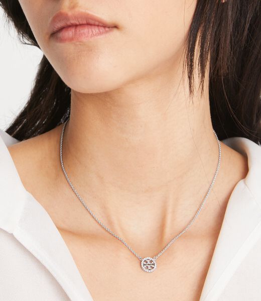 قلادة ميلر بافيه الرقيقة بشعارالماركة tory burch قلادة ميلر بافيه الرقيقة بشعارالماركة