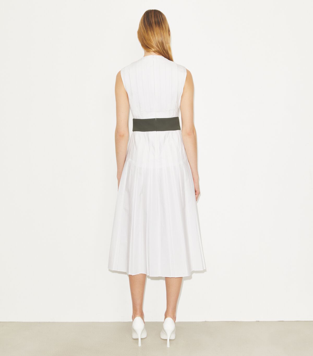 tory burch pleated poplin dress