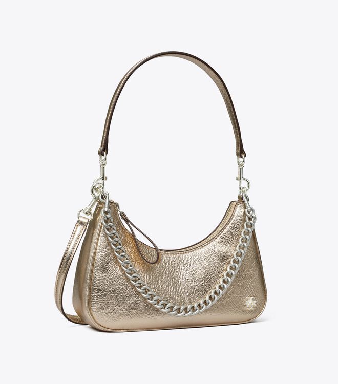 151 Mercer Metallic Small Crescent Bag | Handbags | Tory Burch