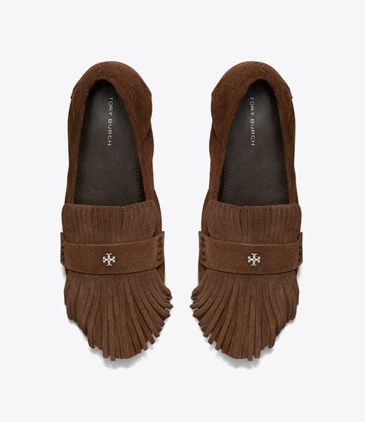 tory burch ballet fringe loafer