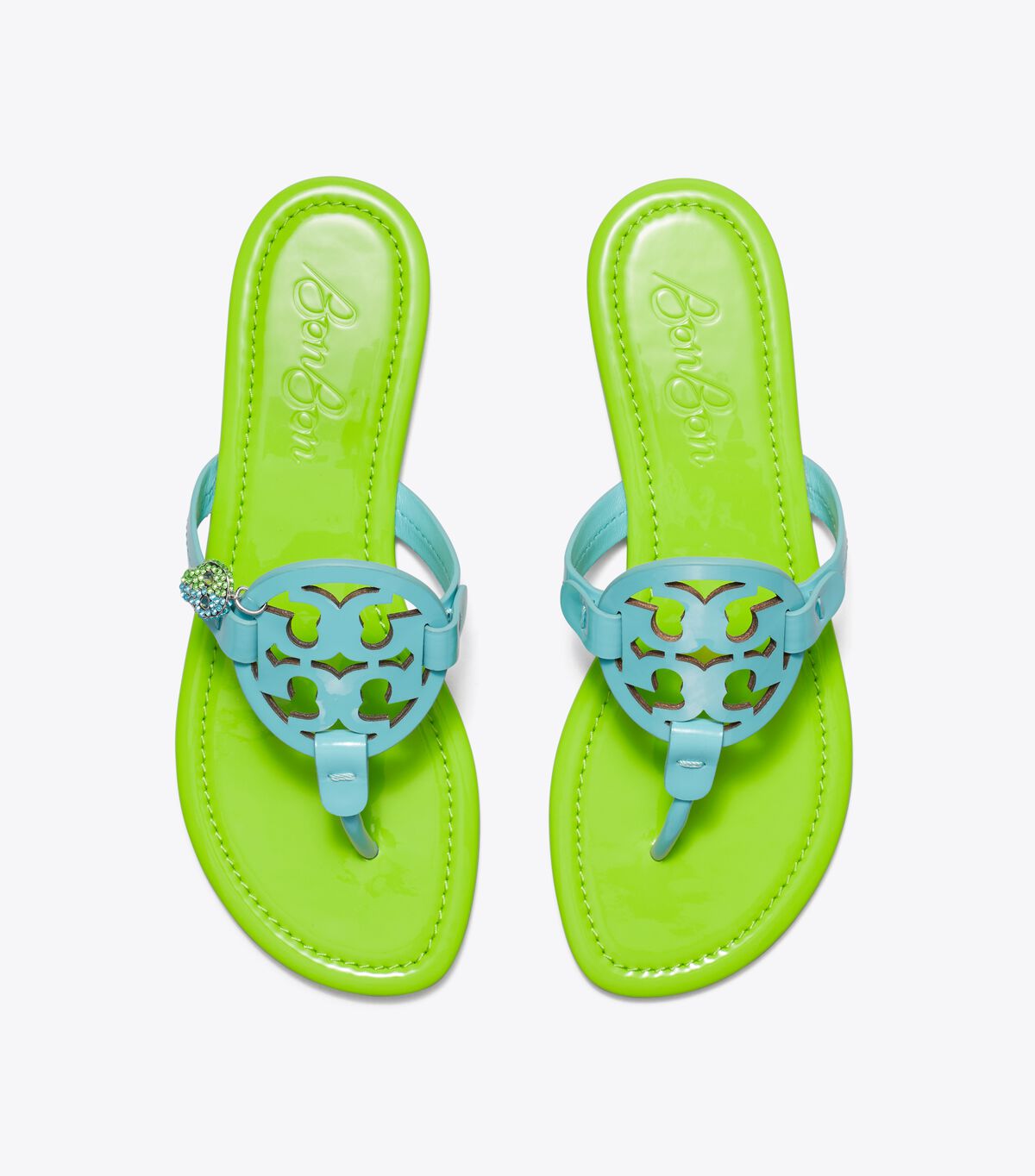 tory burch tb x bonbon miller patent charm sandal