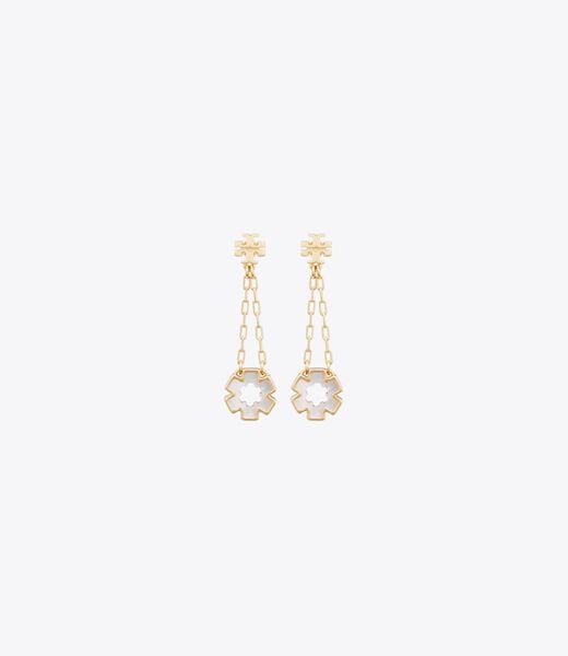 Forget Me Not Drop Earrings tory burch forget me not drop earrings