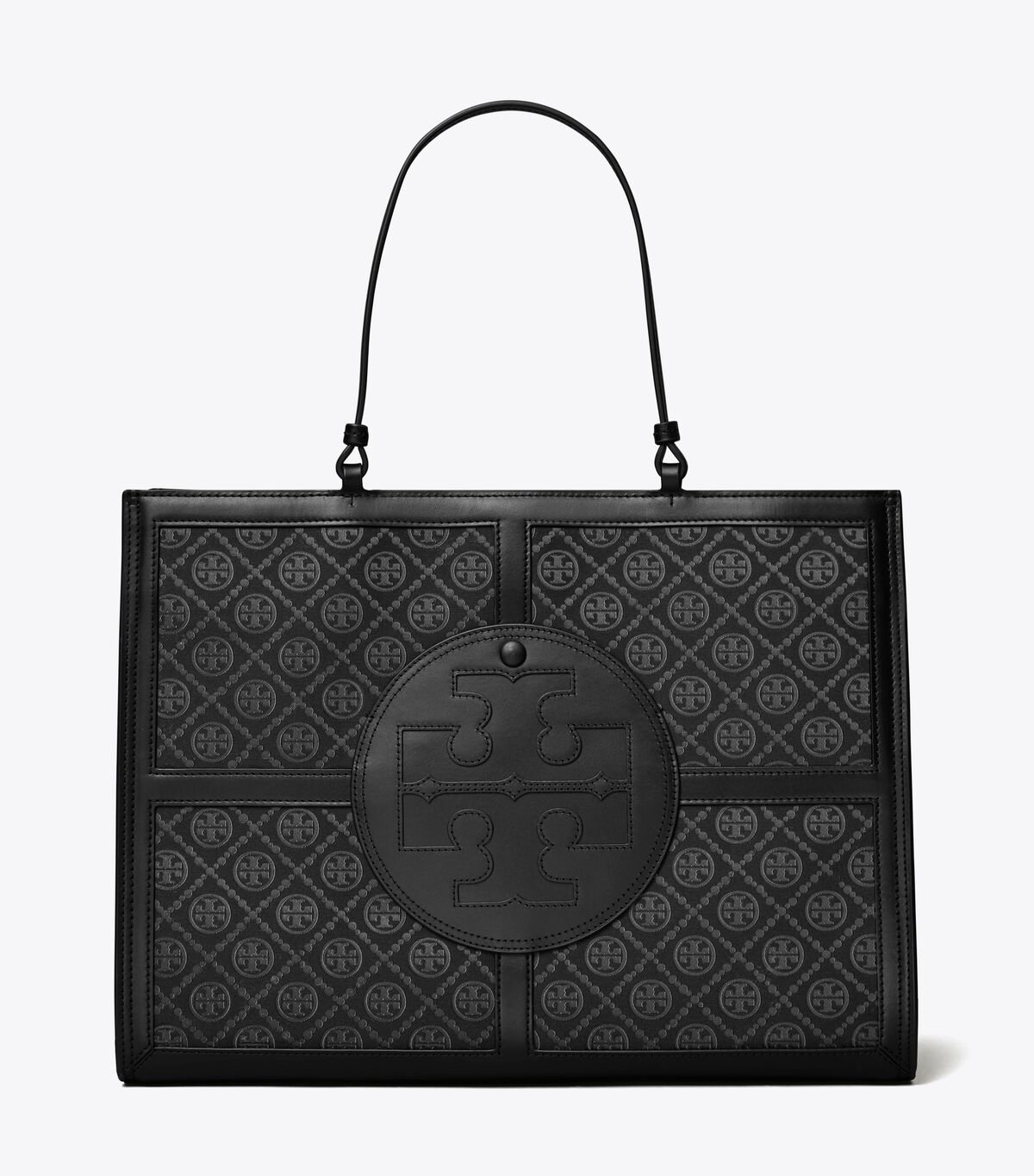 tory burch t monogram ella quadrant tote