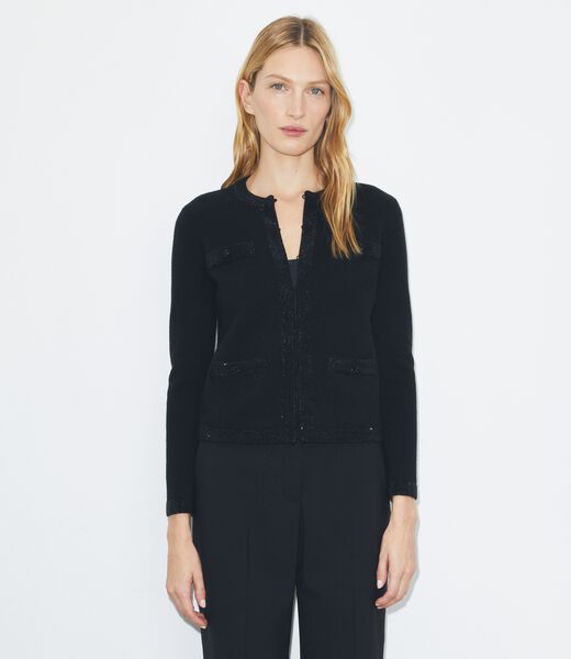 tory burch كارديجان كندرا صوف مزخرف