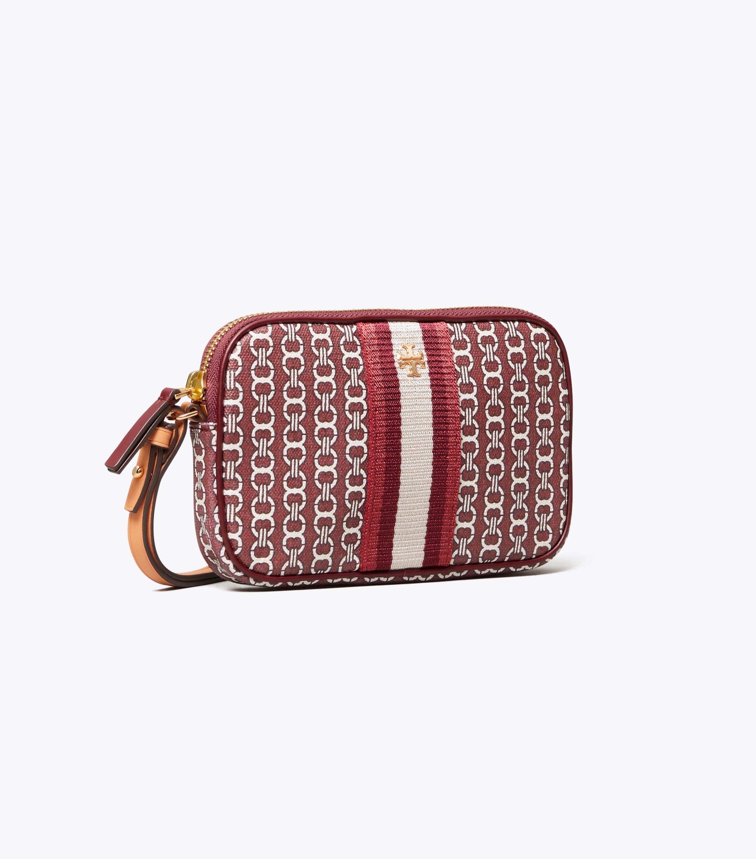 Gemini link canvas shop wristlet tory burch