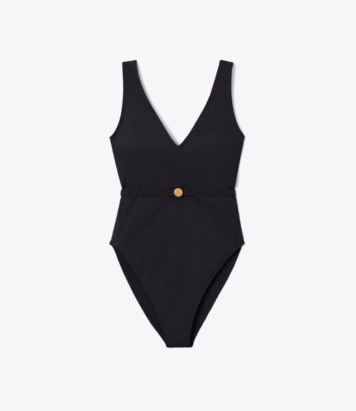Belted Swimsuit tory burch belted swimsuit