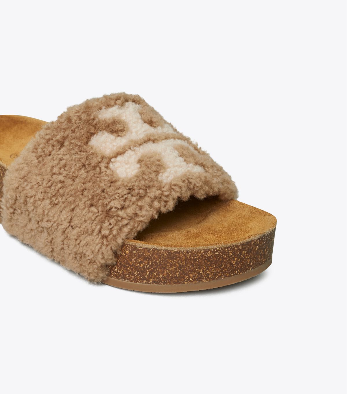 Double T Shearling Flatform Tory Burch