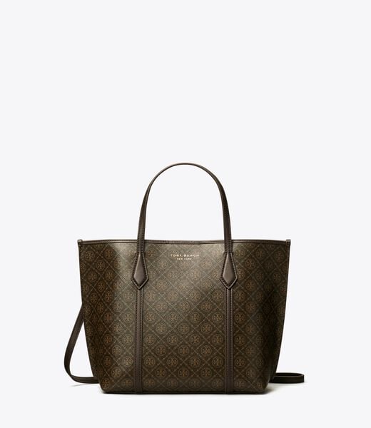 tory burch small perry coated canvas tote