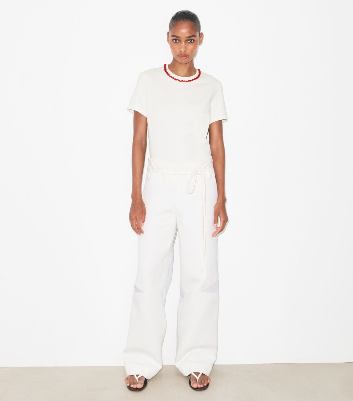 tory burch embellished cotton t shirt