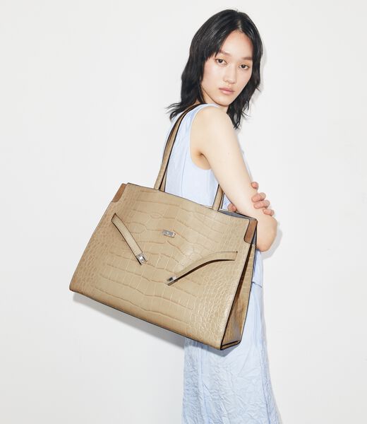 tory burch حقيبة يد  لي رادزيويل كبيرة منقوشة