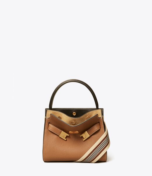 tory burch petite lee radziwill pebbled double bag