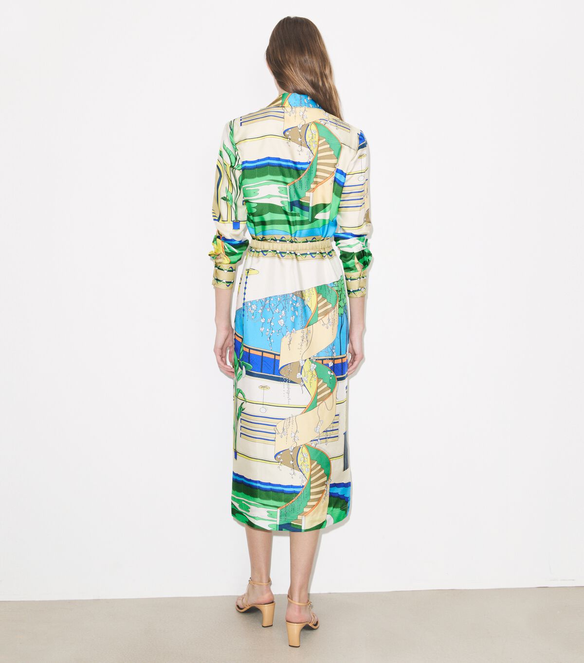 Printed Silk Shirtdress tory burch printed silk shirtdress