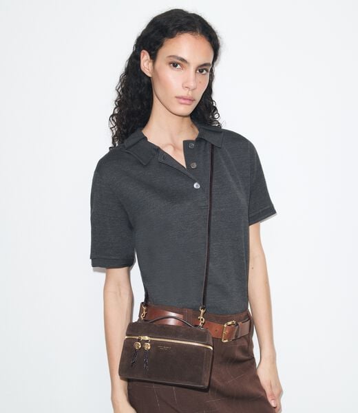 Romy Suede Slim Top Handle Bag tory burch romy suede slim top handle bag