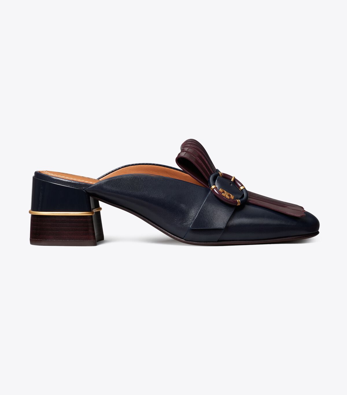 tory burch multi logo kiltie mule