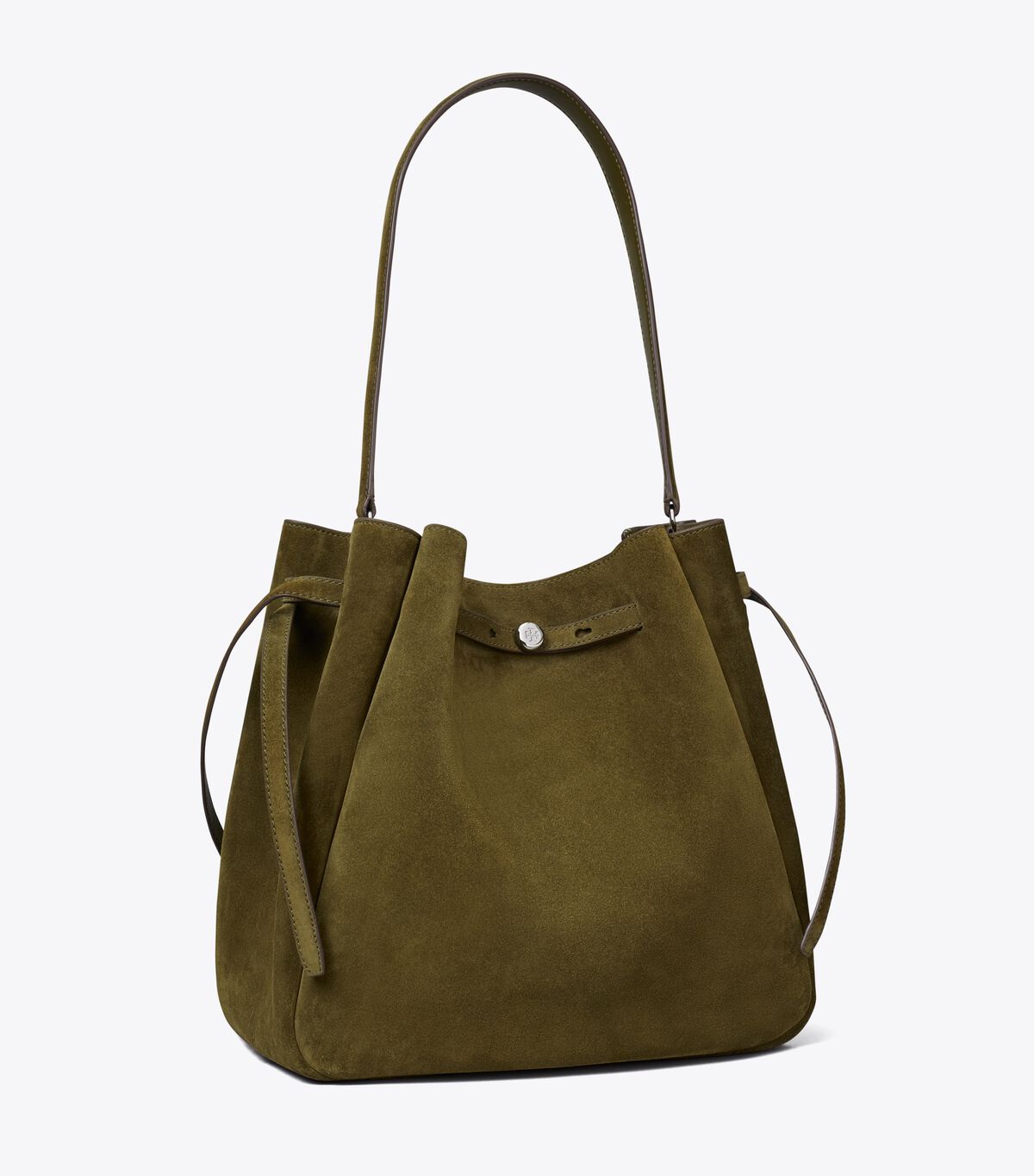 tory burch large romy suede bucket bag