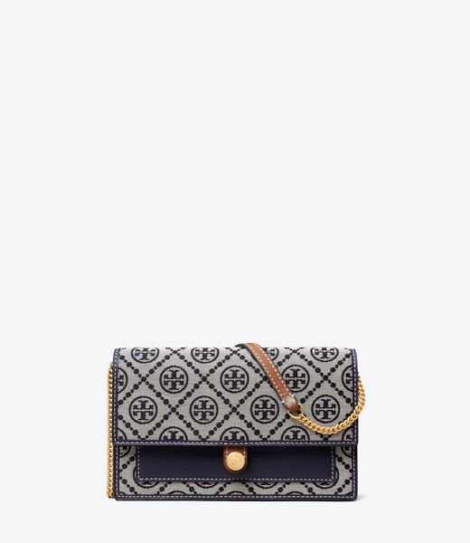 tory burch t monogram chain wallet