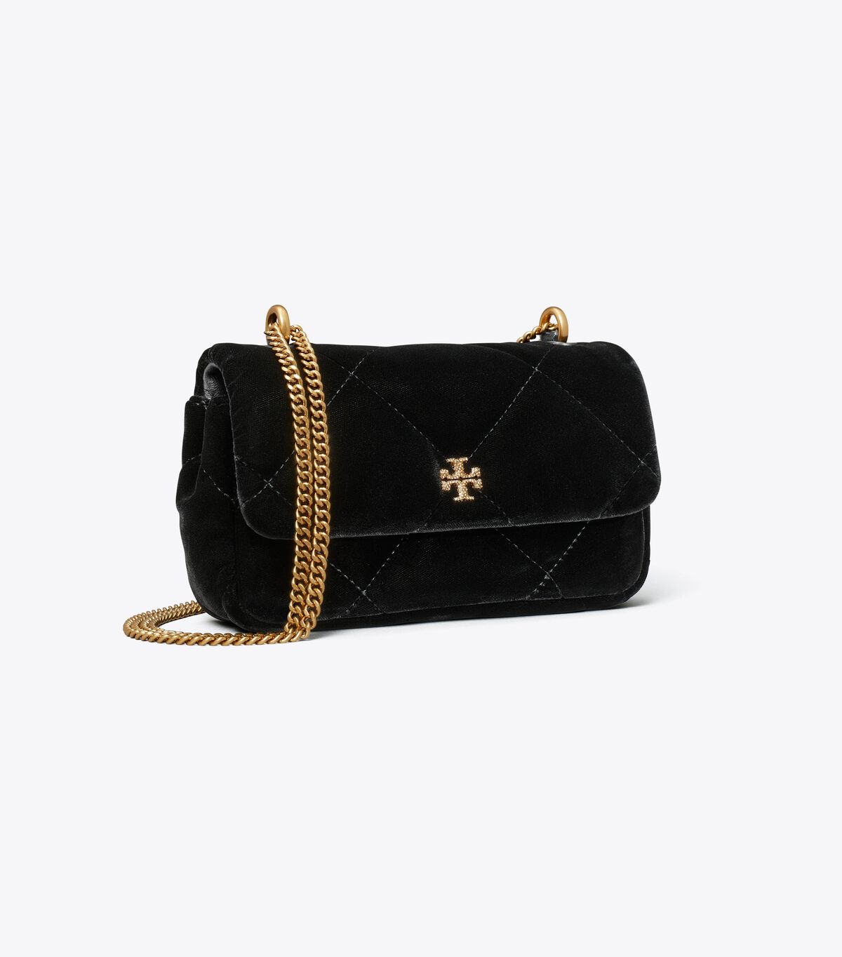 Mini Kira Diamond Quilt Velvet Pave Flap Bag tory burch mini kira diamond quilt velvet pave flap bag