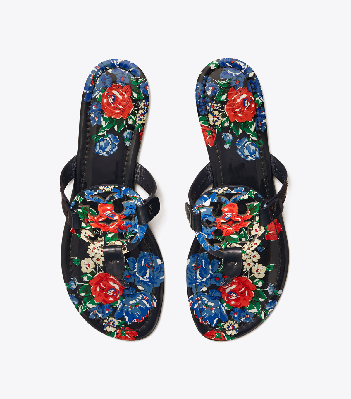enamel miller flat sandals