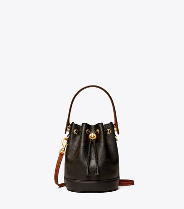 Mini T Monogram Perforated Leather Bucket Bag