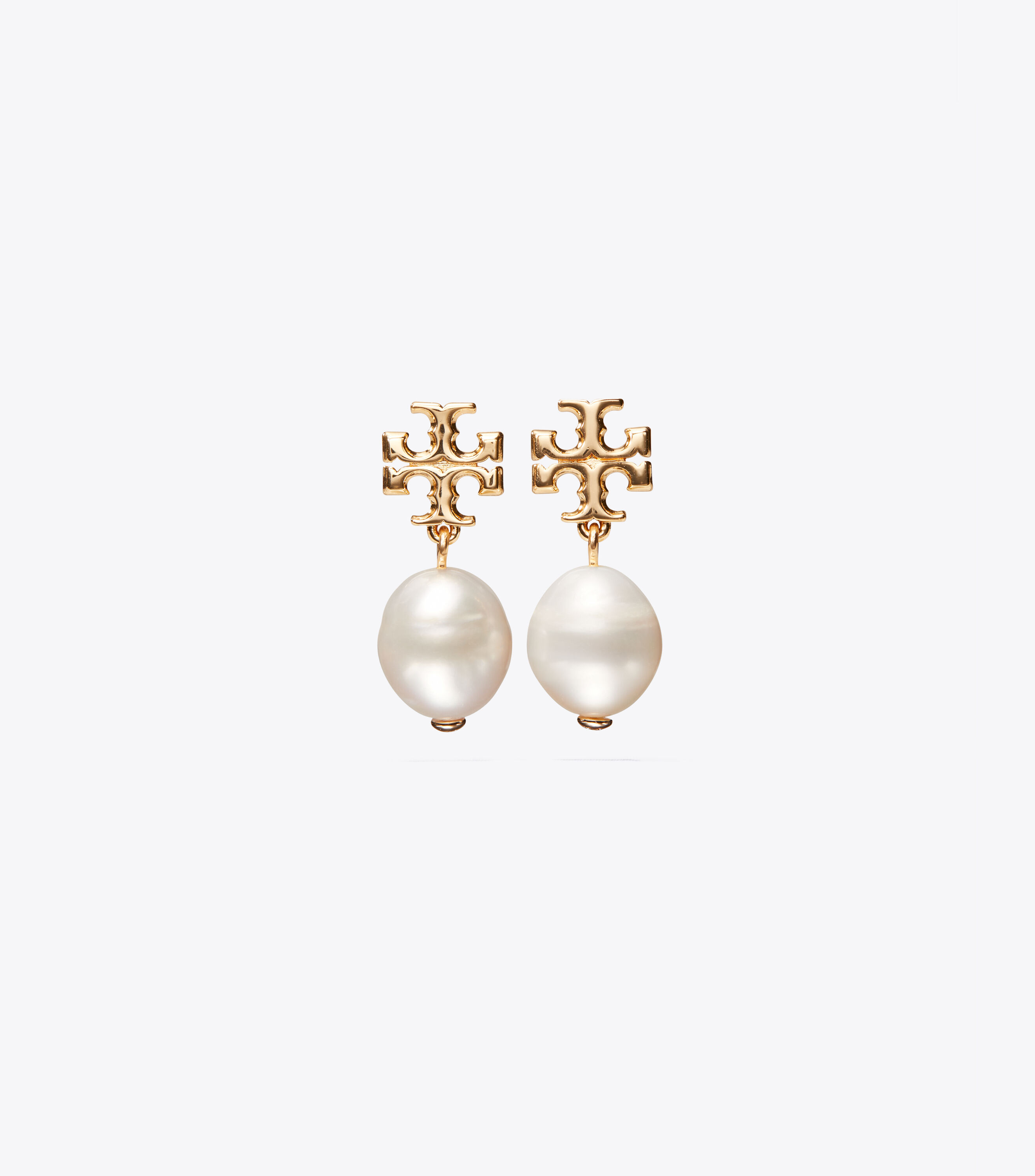 Tory burch pearl hoop earrings new arrivals