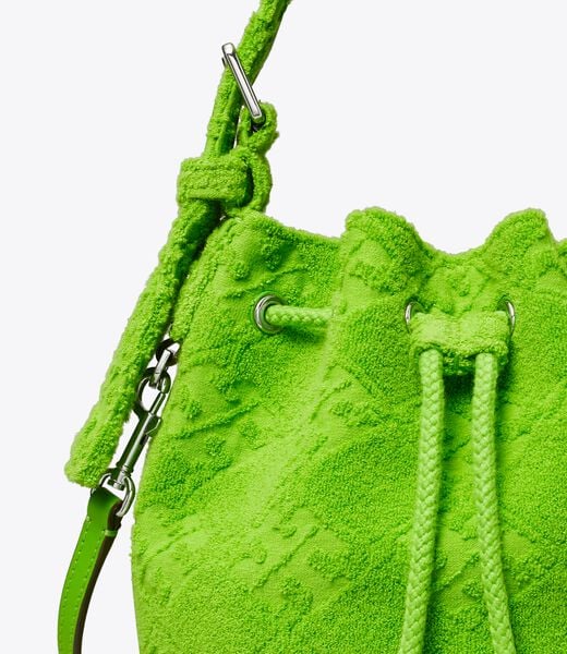 T Monogram Terry Mini Bucket Bag tory burch t monogram terry mini bucket bag