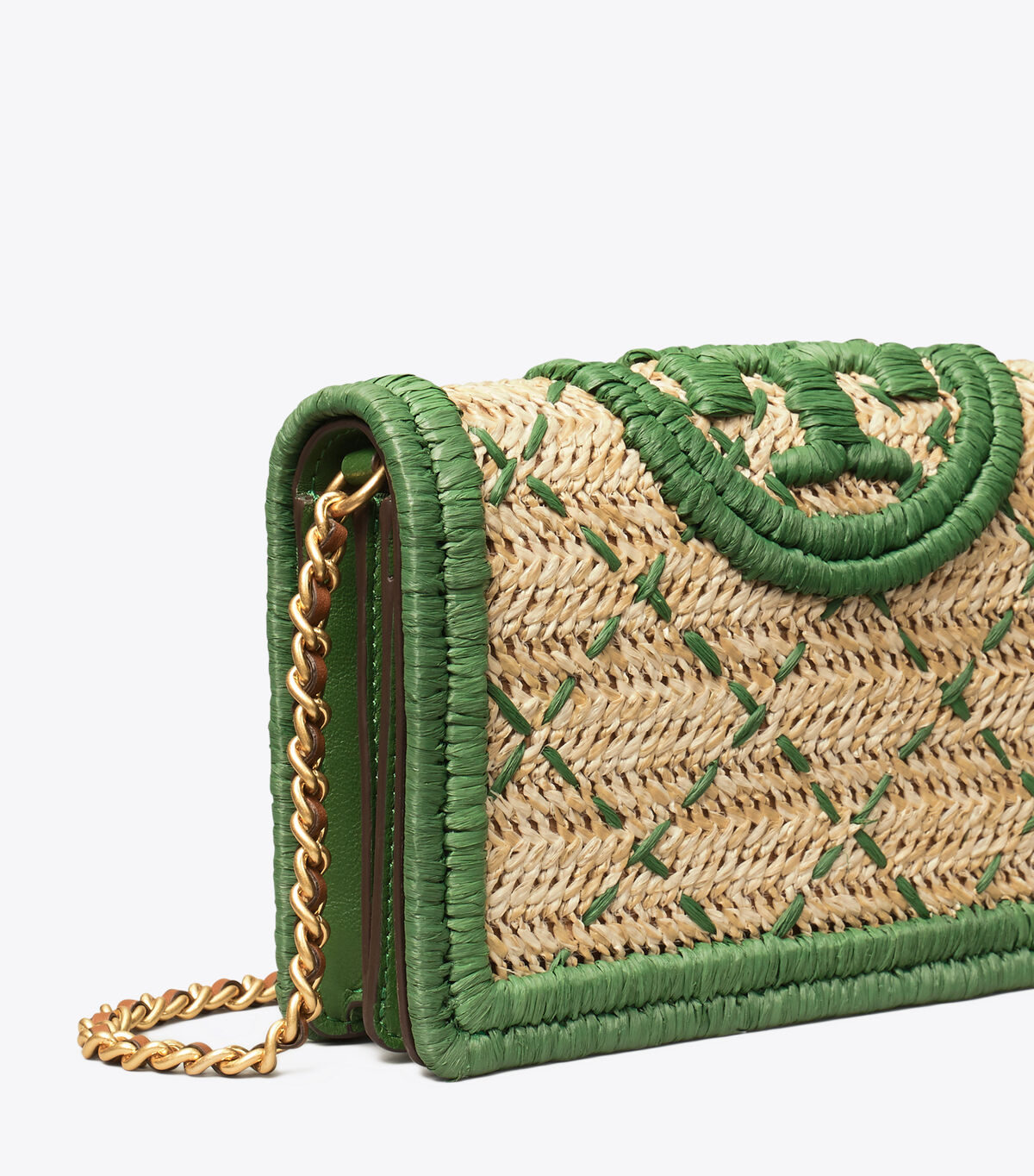 FLEMING SOFT STRAW WALLET CROSSBODY