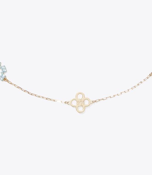 tory burch forget me not pav   necklace