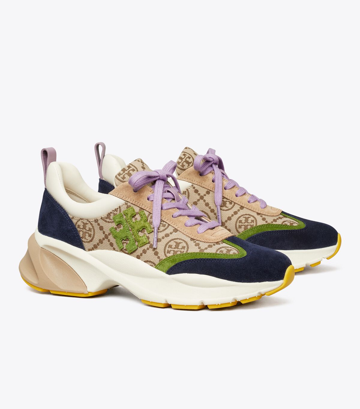 tory burch t monogram good luck trainer