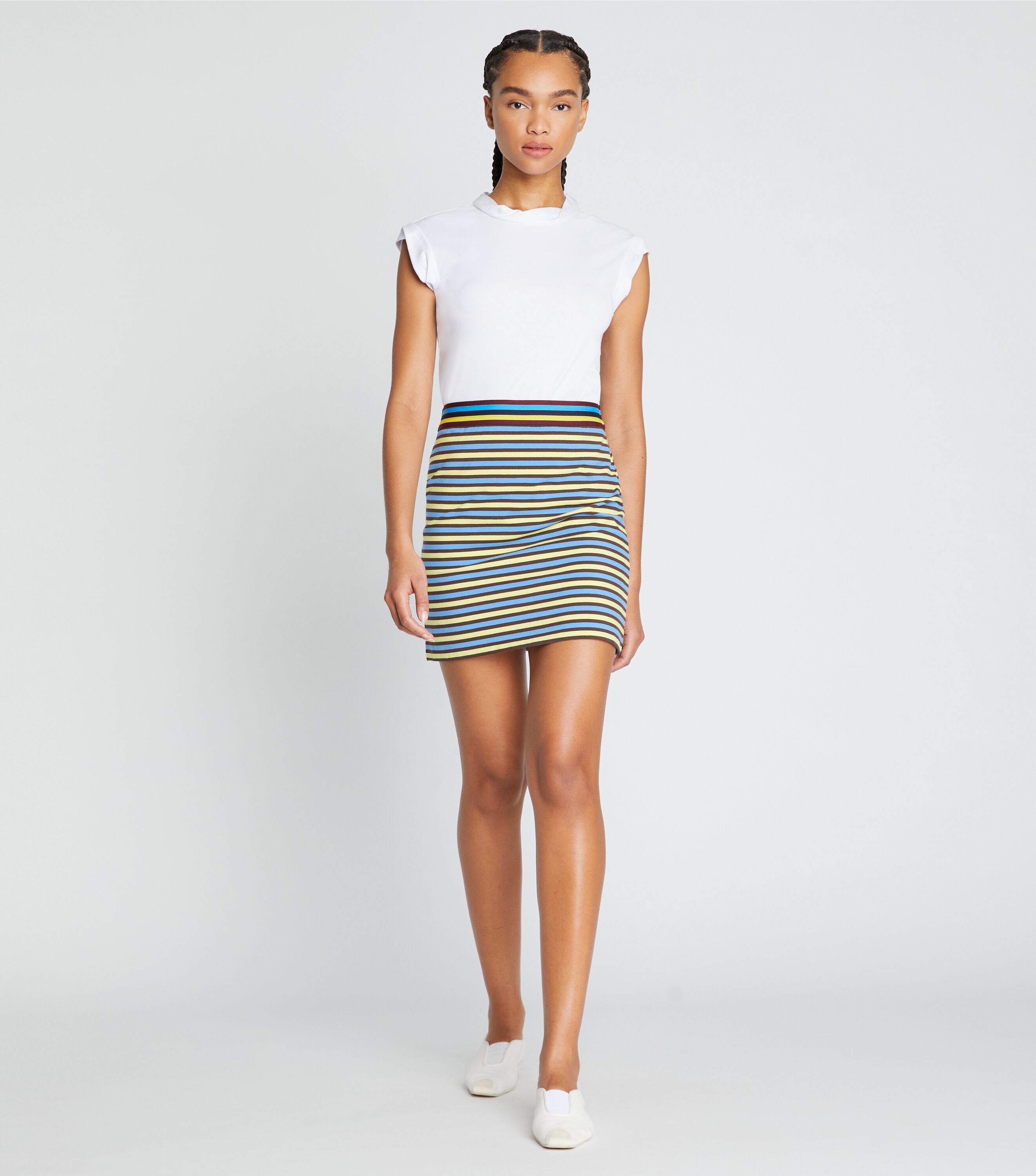 Ganni Poplar Striped Mini Skirt (Skirts,Mini) IFCHIC.COM