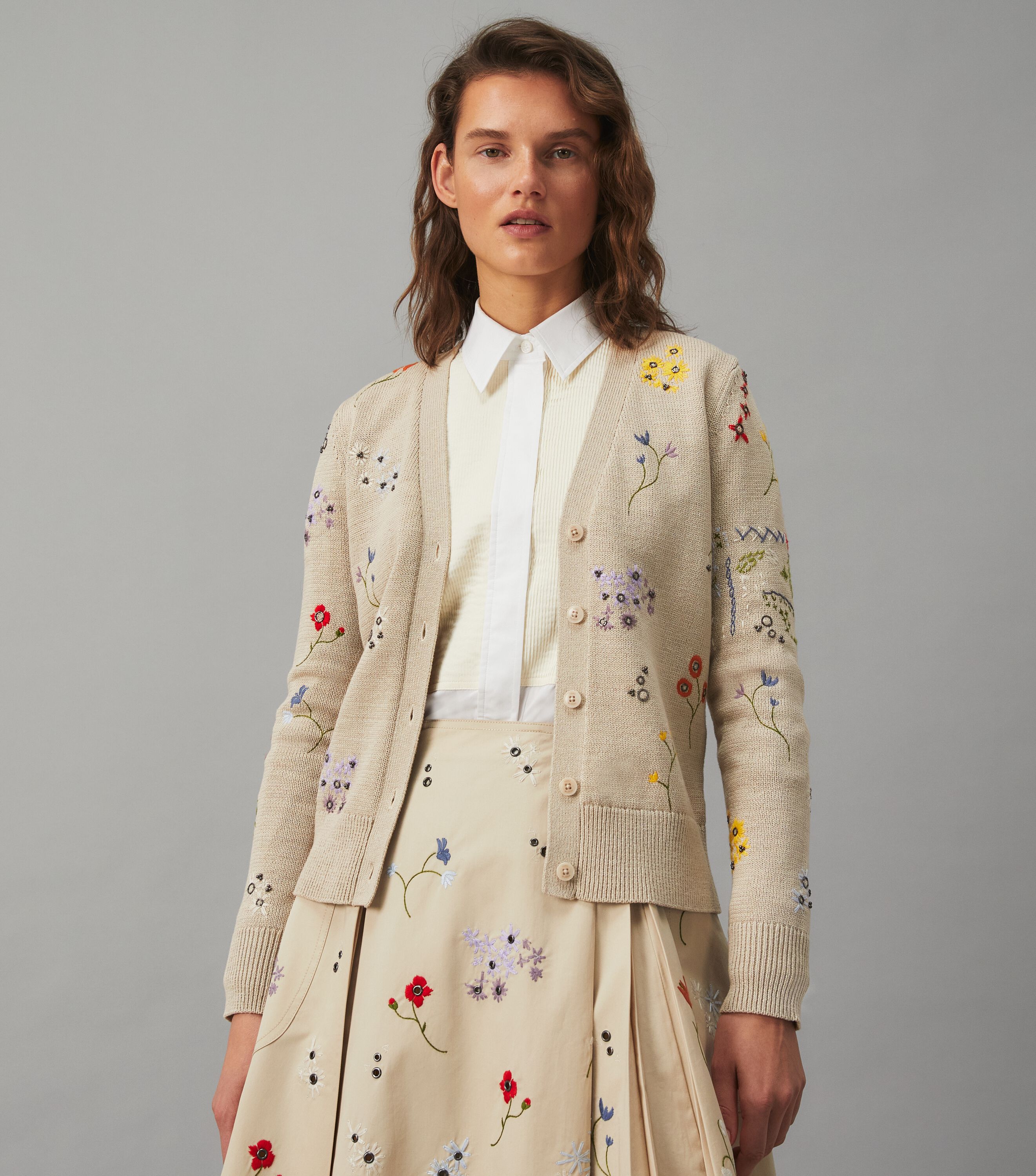tory burch floral cardigan