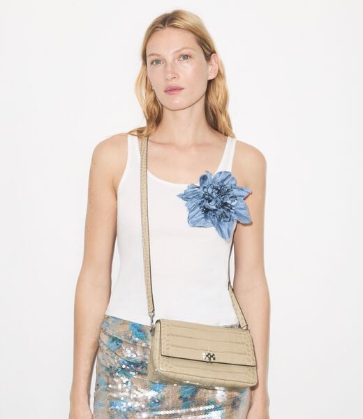 tory burch small charlie croc embossed shoulder bag