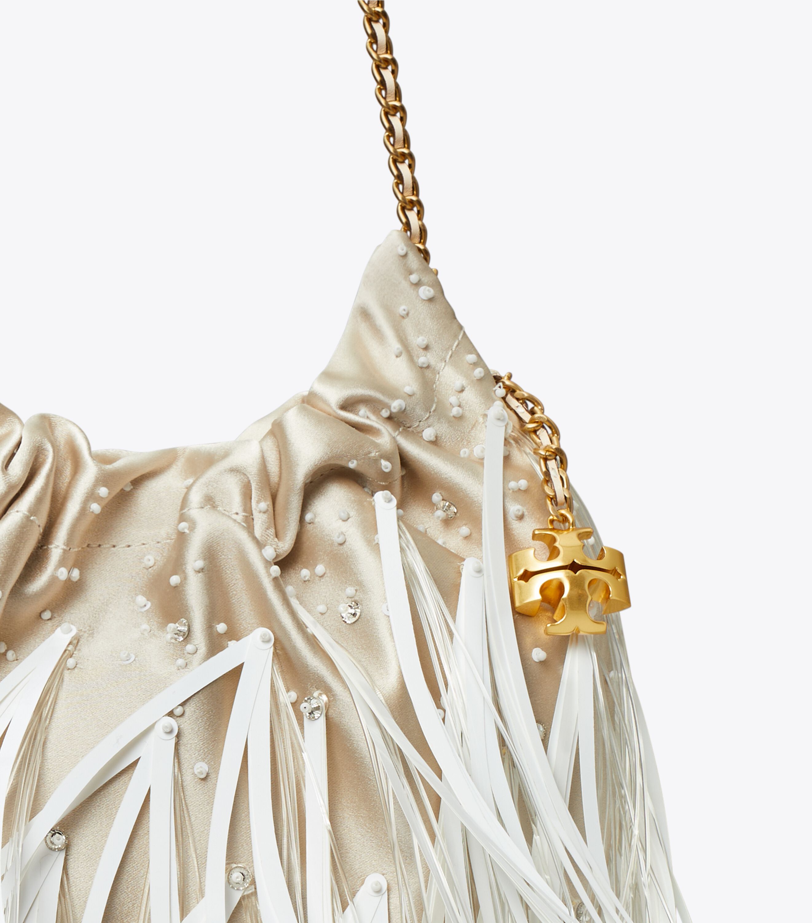 Tory Burch Mini Fleming Feather Drawstring Bag Tory Burch UAE