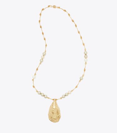 Oyster Shell Pendant Necklace
