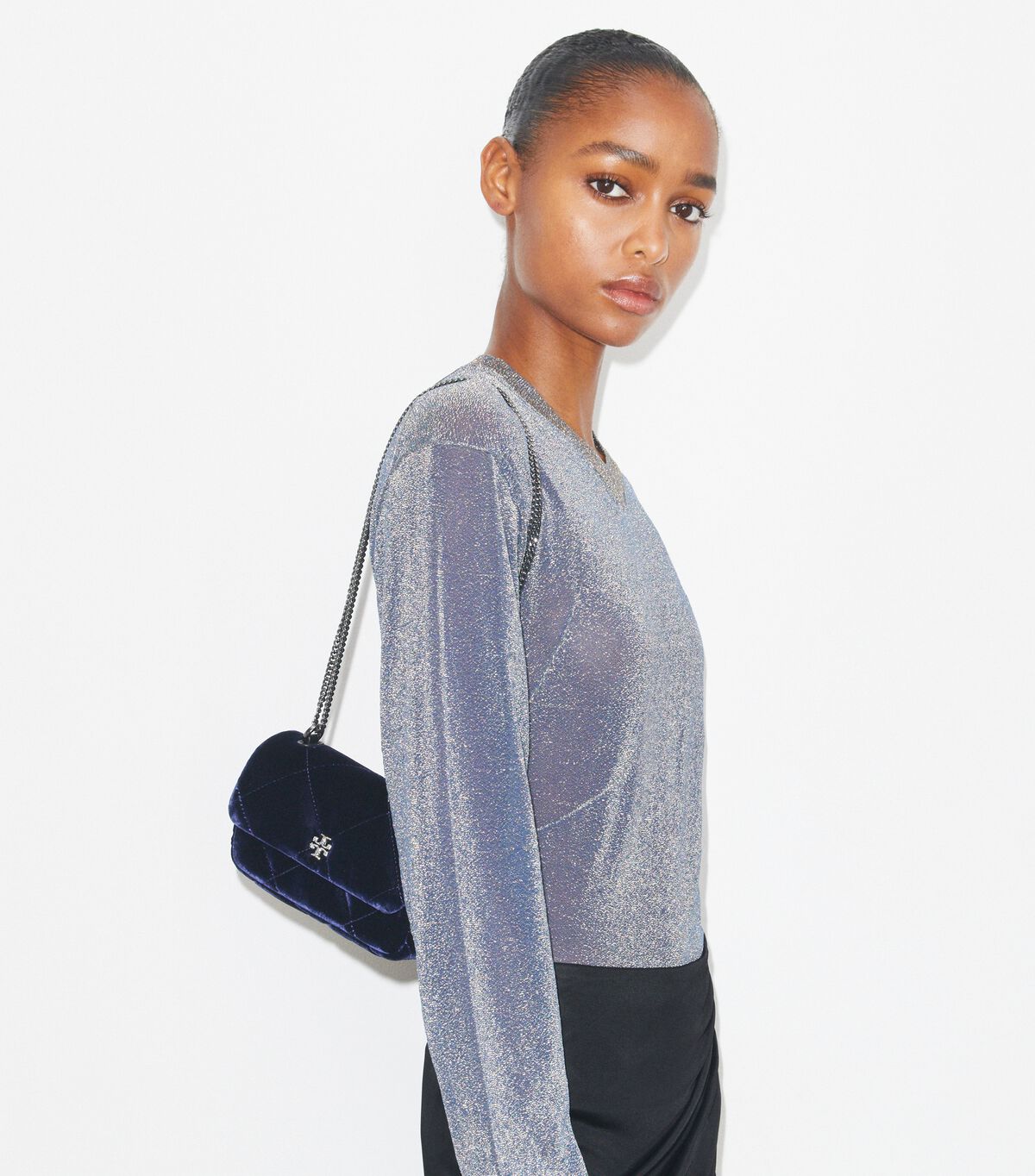 tory burch mini kira diamond quilt velvet pave flap bag