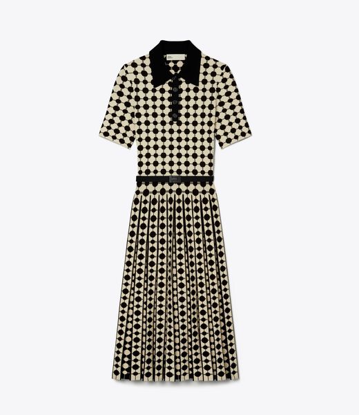 Jacquard Viscose Polo Dress