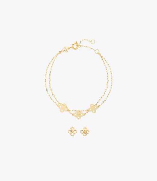 tory burch forget me not bracelet and earrings gift set