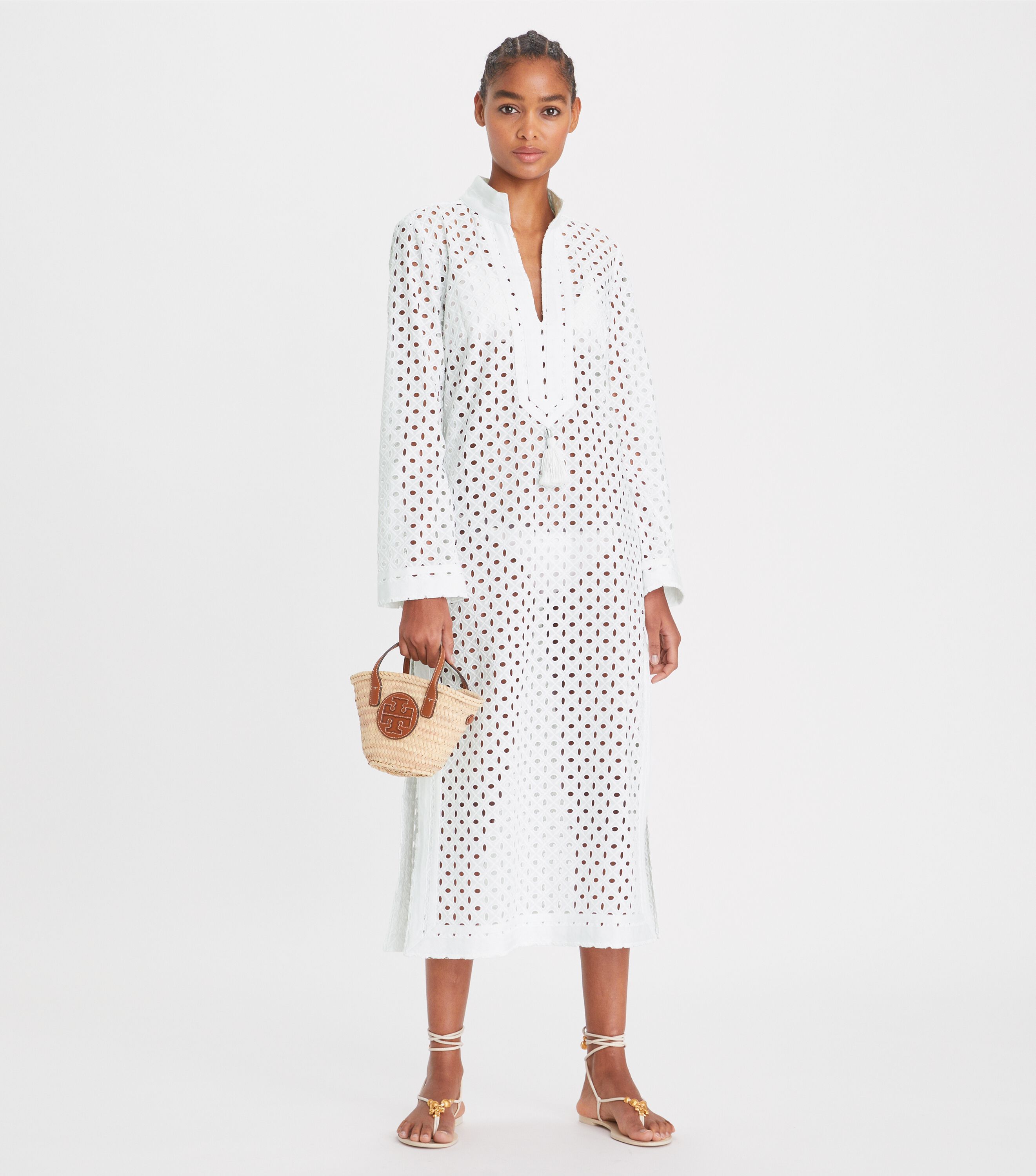 Tory Burch Eyelet Mid Length Tory Tunic Tory Burch UAE