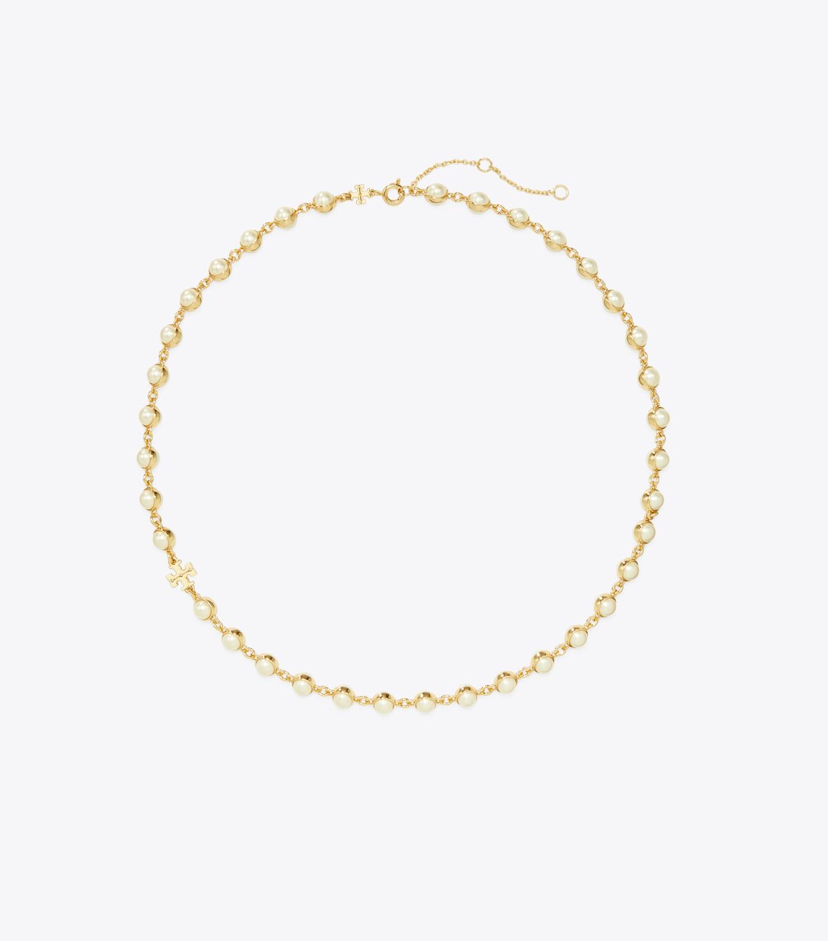 tory burch قلادة اللؤلؤ مون دانس