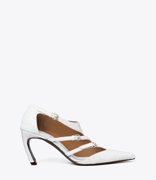 tory burch multi buckle pump