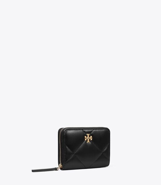 tory burch small kira diamond quilt zip around wallet