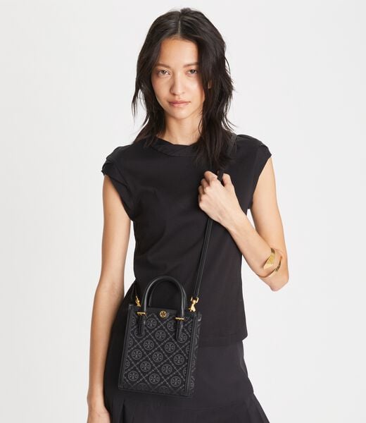 tory burch mini t monogram tote