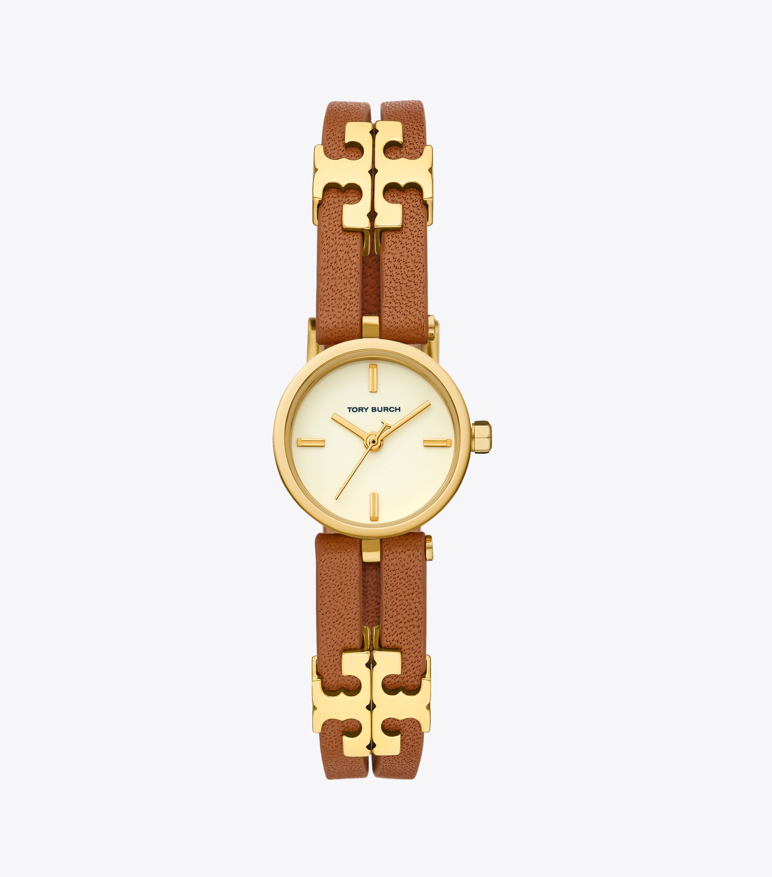 Kira Watch, Luggage Leather, Gold-Tone, 22 x 28 mm, Luggage/Gold