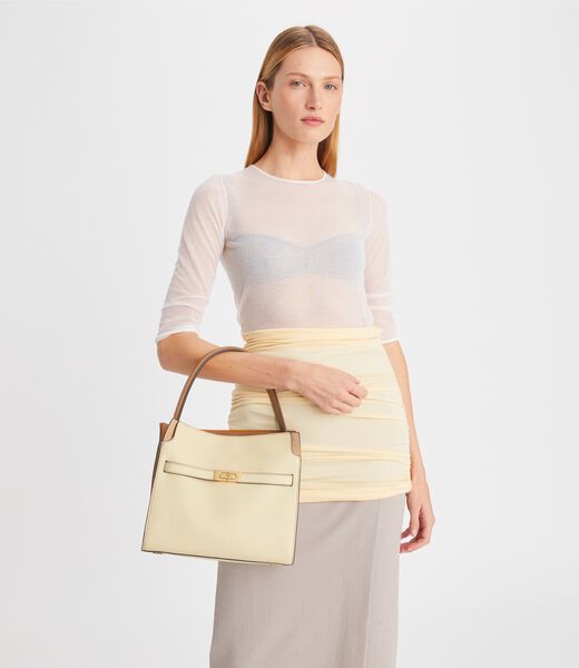 tory burch small lee radziwill pebbled double bag